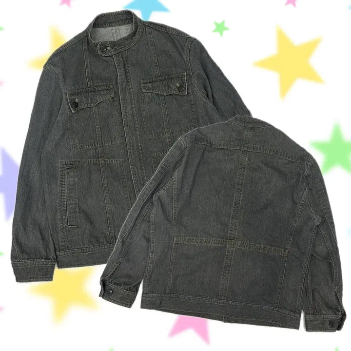 [BUNJANG] Vintage City Boy Y2K Black Denim Jacket / 일본빈티지 시티보이 Y2K 긱시크 펑크 흑청 레트로 데님 남성 청자켓