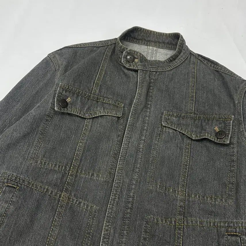 [BUNJANG] Vintage City Boy Y2K Black Denim Jacket / 일본빈티지 시티보이 Y2K 긱시크 펑크 흑청 레트로 데님 남성 청자켓