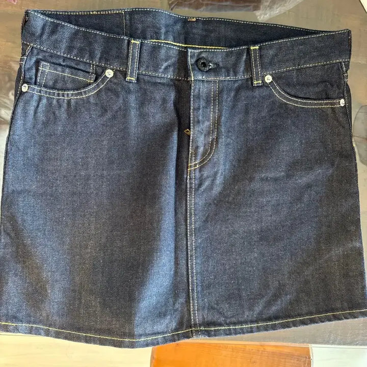 [BUNJANG] BAPE Embroidered Denim Mini Skirt / BAPE 베이프 자수 데님 미니 스커트 치마