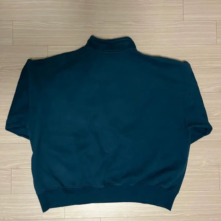 [BUNJANG] Tecket Half-Zip Sweatshirt Blue Green / 테켓 하프집업 맨투맨 블루그린
