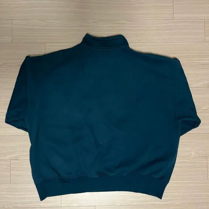 [BUNJANG] Tecket Half-Zip Sweatshirt Blue Green / 테켓 하프집업 맨투맨 블루그린