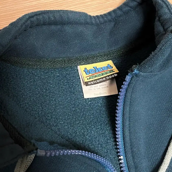 [BUNJANG] Tecket Half-Zip Sweatshirt Blue Green / 테켓 하프집업 맨투맨 블루그린