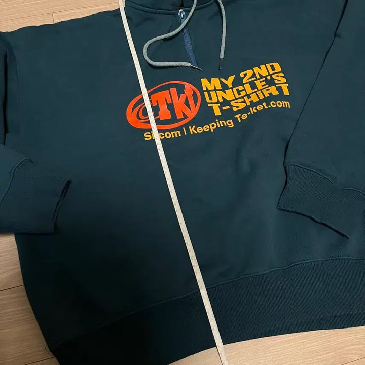 [BUNJANG] Tecket Half-Zip Sweatshirt Blue Green / 테켓 하프집업 맨투맨 블루그린