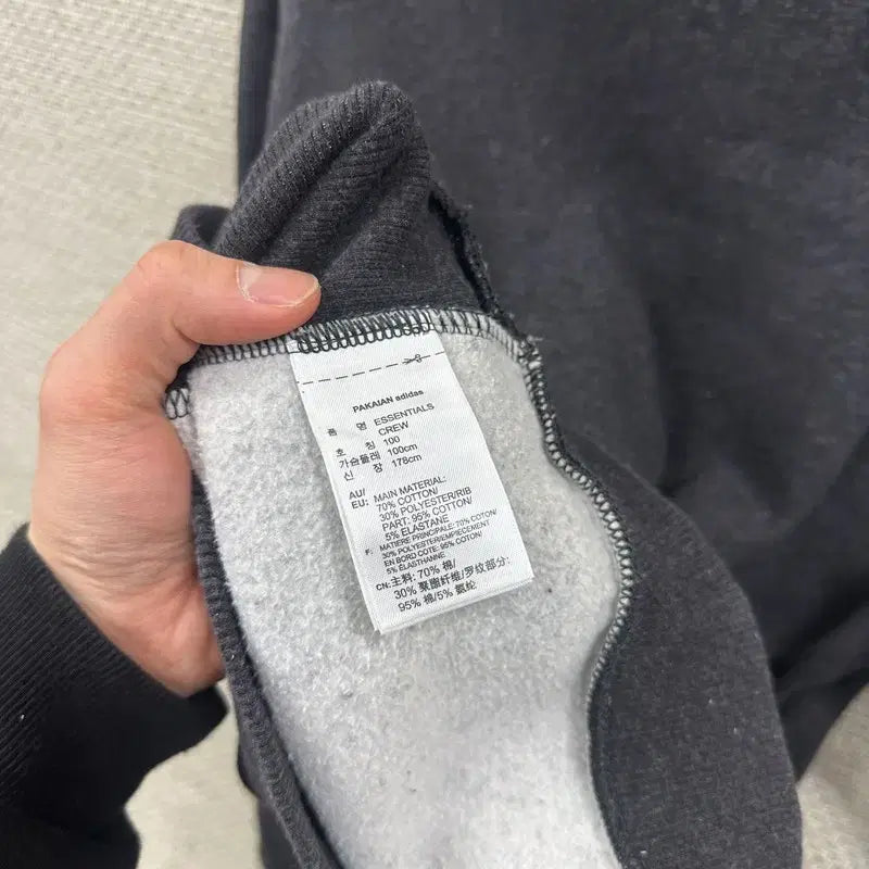 [BUNJANG] Adidas Embroidered Logo Fleece Sweatshirt Men&