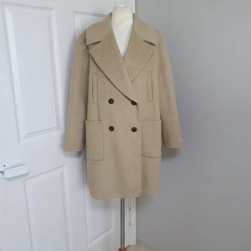 [BUNJANG] SOUP Handmade Beige Coat / (거의새거 수준)66~77 SOUP 숲 핸드메이드 모코트