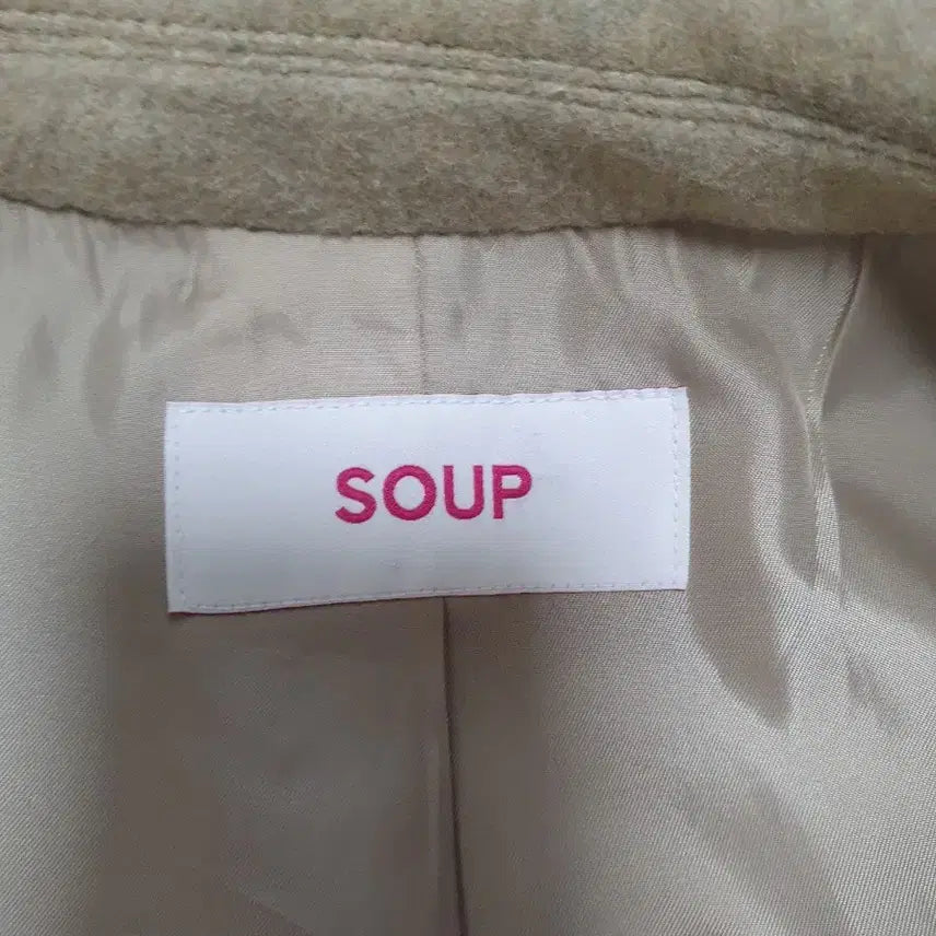 [BUNJANG] SOUP Handmade Beige Coat / (거의새거 수준)66~77 SOUP 숲 핸드메이드 모코트