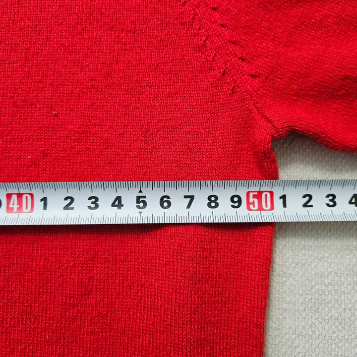 [BUNJANG] L Wool Red Golf Knit / L 울시 레드 골프 니트 0306Y
