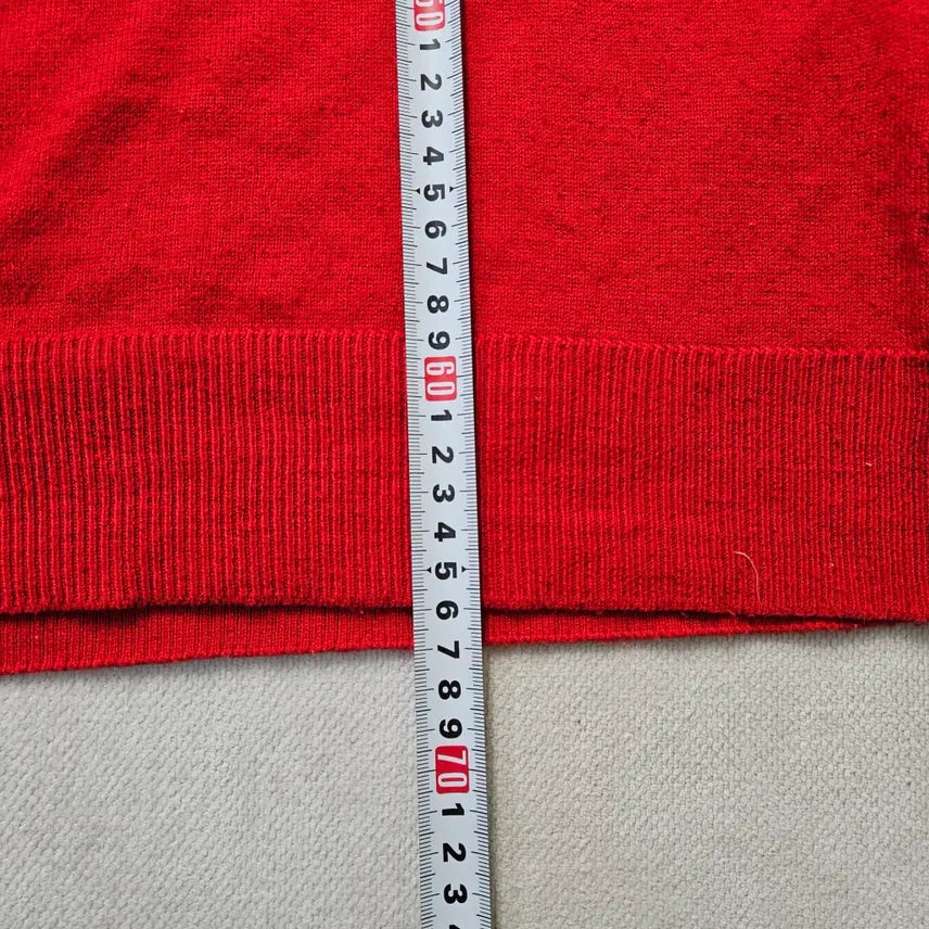 [BUNJANG] L Wool Red Golf Knit / L 울시 레드 골프 니트 0306Y