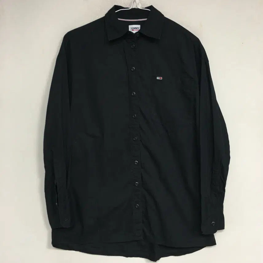 [BUNJANG] Tommy Hilfiger Oversized Shirt - Black / 타미힐피거 신상 여성 오버핏 셔츠 xs