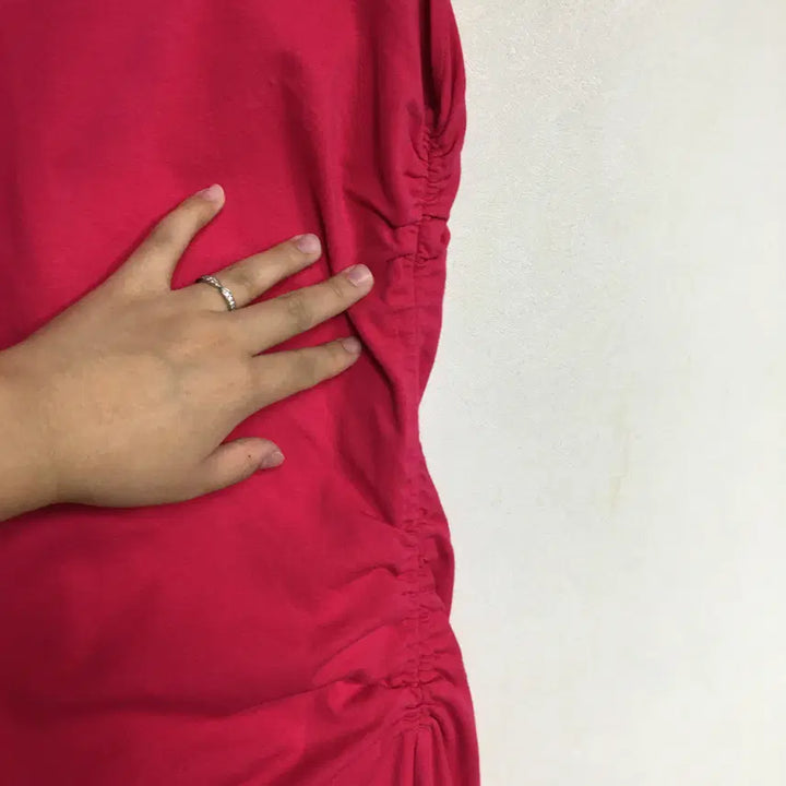 [BUNJANG] COS Asymmetric Gathered Dress - Pink / COS 코스 애시메트릭 개더드 드레스 원피스 S