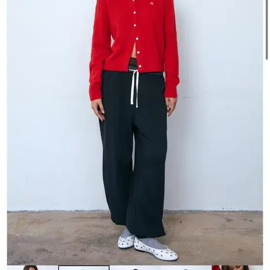 [BUNJANG] Pice Basic Cashmere Red Cardigan / 파이시스 베이직 캐시미어 레드 가디건
