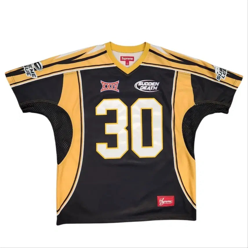 [BUNJANG] Supreme Sudden Death Football Jersey Black/Gold / 슈프림 서든데스 풋볼 저지 블랙/골드