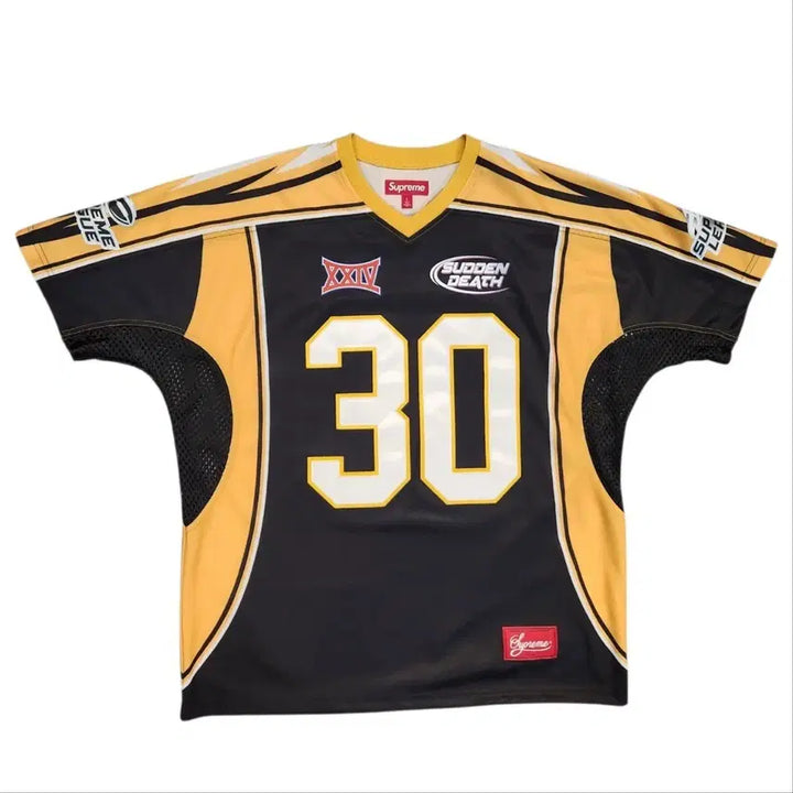 [BUNJANG] Supreme Sudden Death Football Jersey Black/Gold / 슈프림 서든데스 풋볼 저지 블랙/골드
