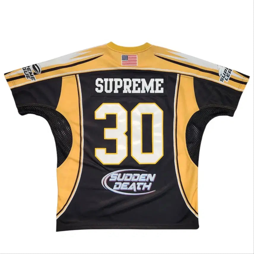 [BUNJANG] Supreme Sudden Death Football Jersey Black/Gold / 슈프림 서든데스 풋볼 저지 블랙/골드