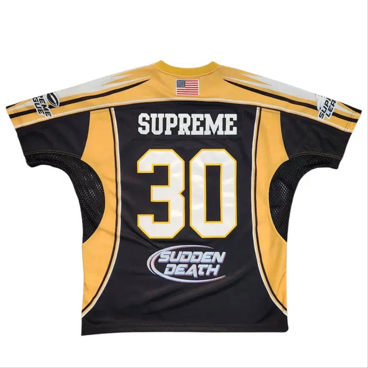 [BUNJANG] Supreme Sudden Death Football Jersey Black/Gold / 슈프림 서든데스 풋볼 저지 블랙/골드