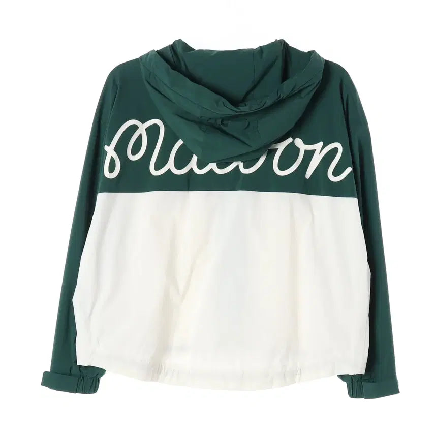 [BUNJANG] Malbon 22FW Color Block Logo Hooded Windbreaker Utility Jacket / 말본 22FW 골프 컬러블록 로고 후드 바람막이 유틸리티 점퍼