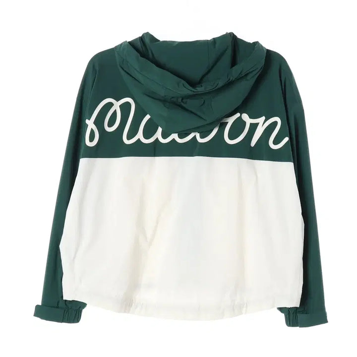 [BUNJANG] Malbon 22FW Color Block Logo Hooded Windbreaker Utility Jacket / 말본 22FW 골프 컬러블록 로고 후드 바람막이 유틸리티 점퍼
