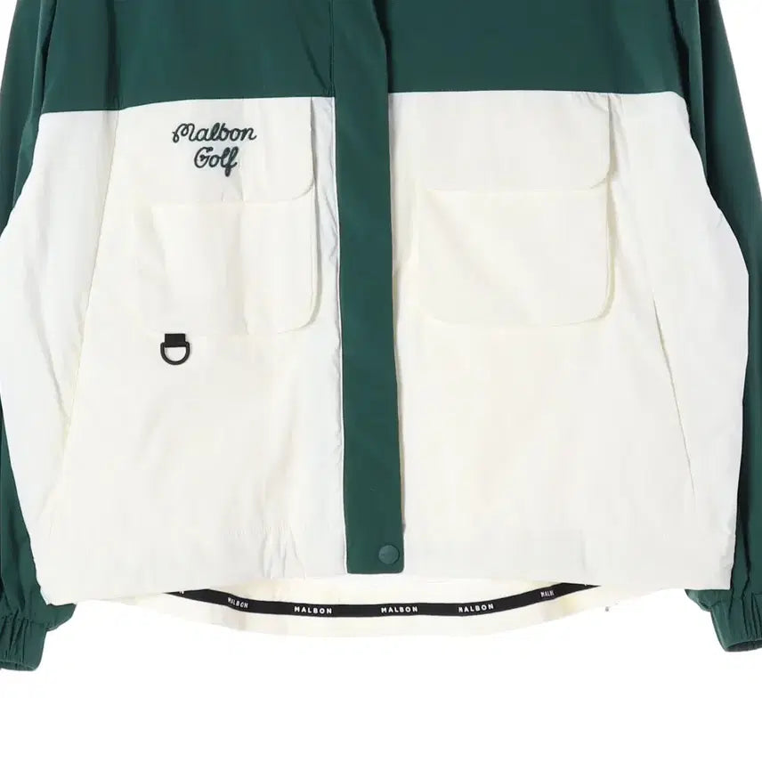 [BUNJANG] Malbon 22FW Color Block Logo Hooded Windbreaker Utility Jacket / 말본 22FW 골프 컬러블록 로고 후드 바람막이 유틸리티 점퍼