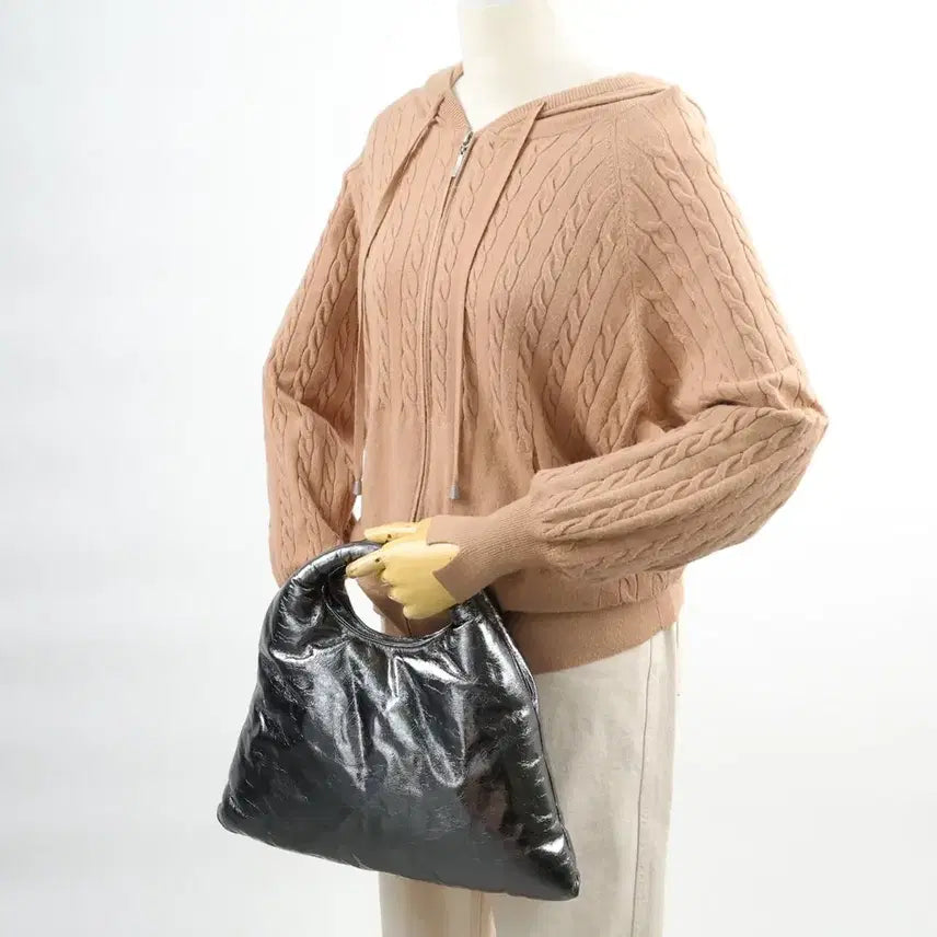 [BUNJANG] COS Leather Padded Tote Bag Silver / 코스  레더 패디드 토트백 실버