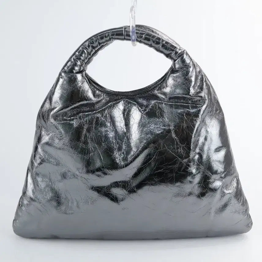 [BUNJANG] COS Leather Padded Tote Bag Silver / 코스  레더 패디드 토트백 실버