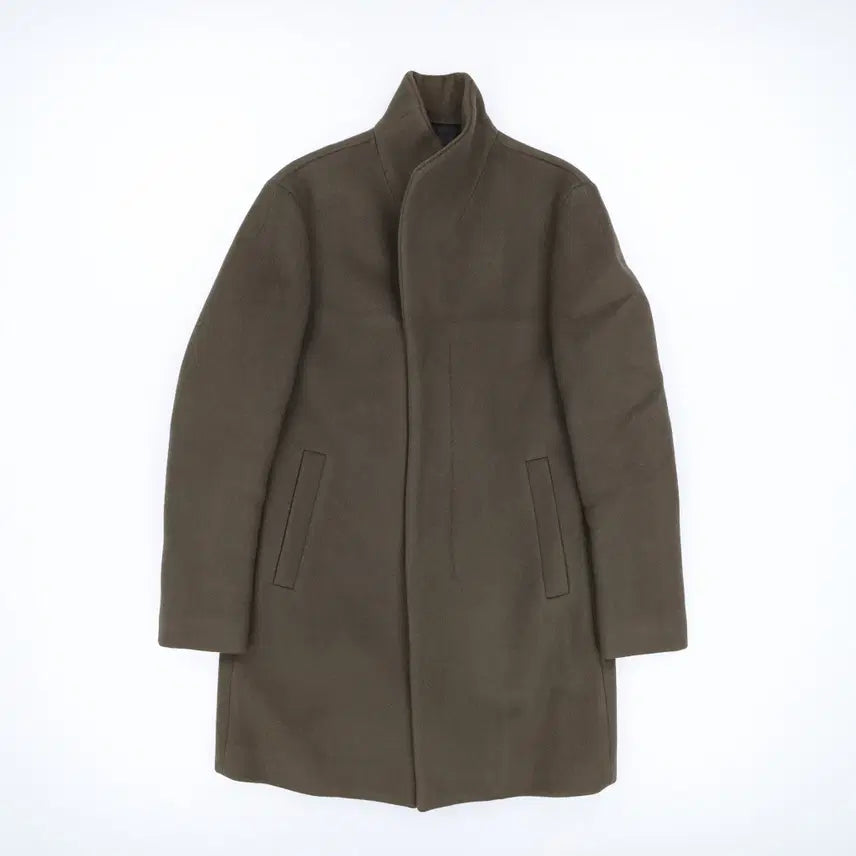 [BUNJANG] Time Homme Wool Cashmere Single Coat - Khaki / [100] 타임옴므 울캐시미어 싱글 코트 카키 4129