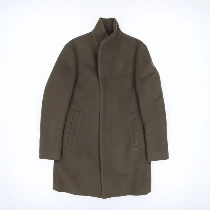 [BUNJANG] Time Homme Wool Cashmere Single Coat - Khaki / [100] 타임옴므 울캐시미어 싱글 코트 카키 4129