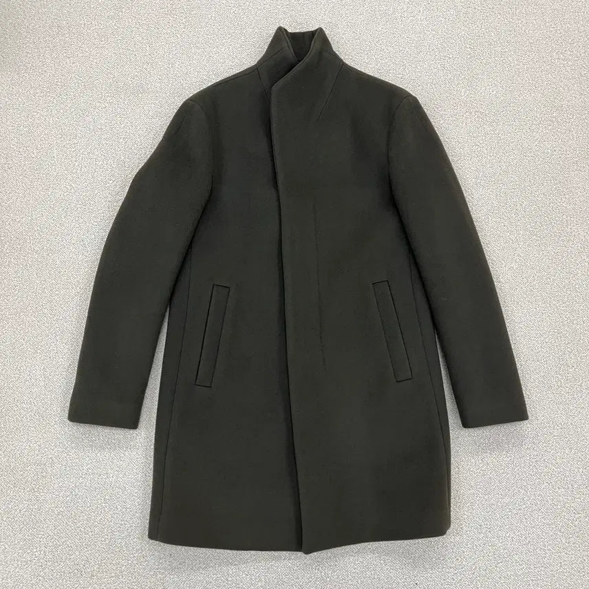[BUNJANG] Time Homme Wool Cashmere Single Coat - Khaki / [100] 타임옴므 울캐시미어 싱글 코트 카키 4129