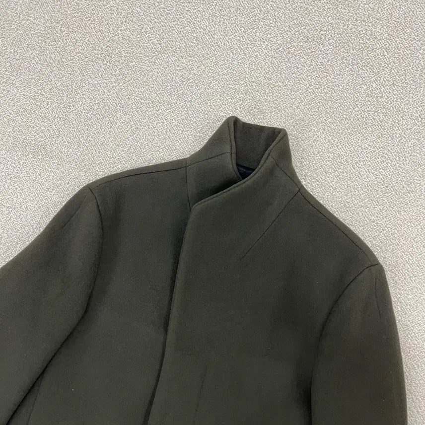 [BUNJANG] Time Homme Wool Cashmere Single Coat - Khaki / [100] 타임옴므 울캐시미어 싱글 코트 카키 4129