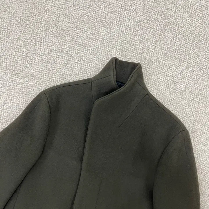 [BUNJANG] Time Homme Wool Cashmere Single Coat - Khaki / [100] 타임옴므 울캐시미어 싱글 코트 카키 4129