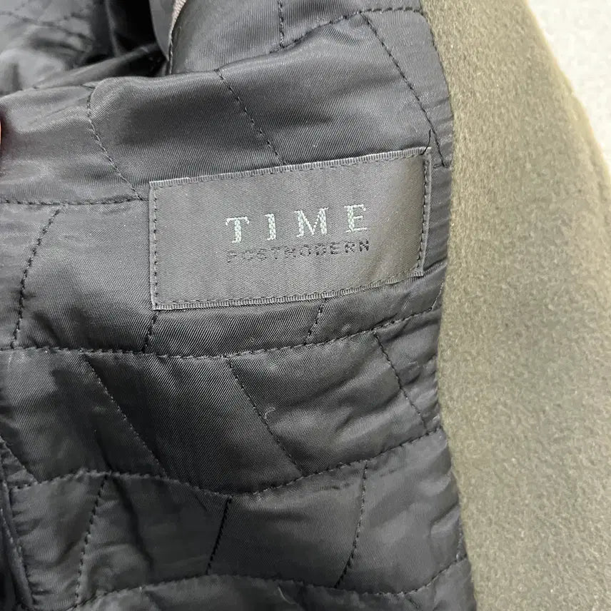 [BUNJANG] Time Homme Wool Cashmere Single Coat - Khaki / [100] 타임옴므 울캐시미어 싱글 코트 카키 4129