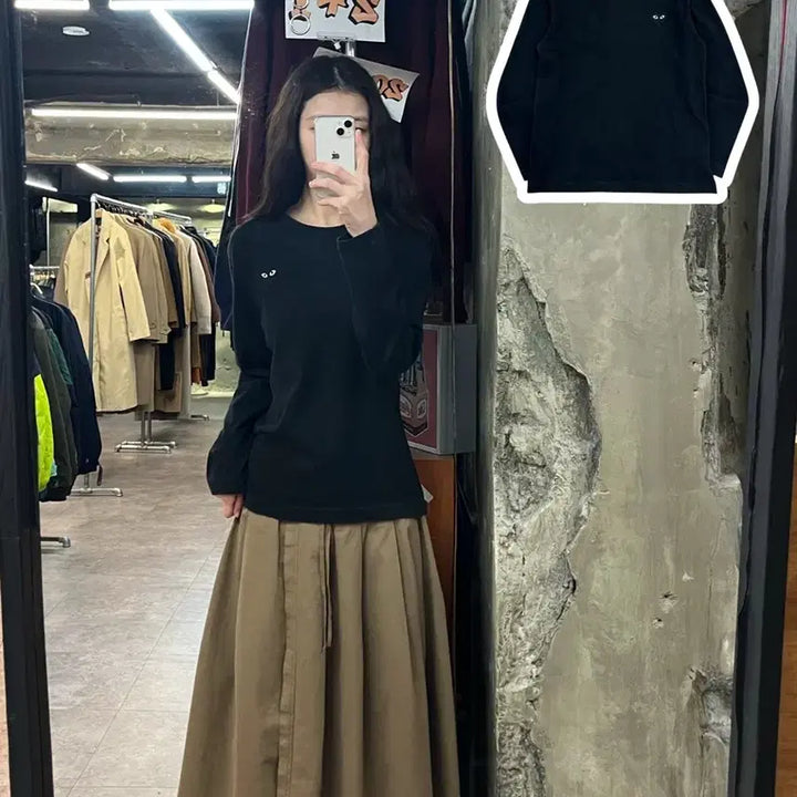 [BUNJANG] Comme des Garcons Long Sleeve T-shirt Black S / 꼼데가르송 긴팔티 블랙 S 