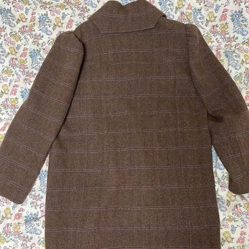 [BUNJANG] Lucky Chouette Herringbone Double-Breasted Coat / 럭키슈에뜨 코트