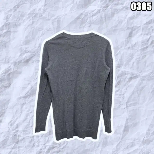 [BUNJANG] M DAKS V-Neck Tartan Check Knit Top / M 닥스 브이넥 타탄 체크 니트
