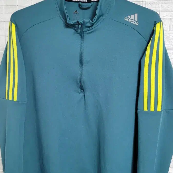 [BUNJANG] Adidas Sportswear Green Running Half Zip Pullover (XXL) / [XXL]아디다스 스포츠웨어 청녹그린 기능성스판 런닝 풀오버반집업XXL