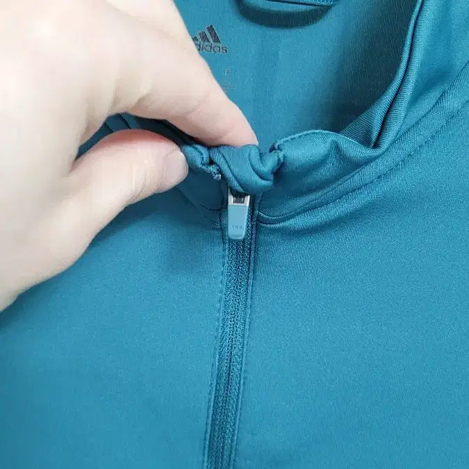 [BUNJANG] Adidas Sportswear Green Running Half Zip Pullover (XXL) / [XXL]아디다스 스포츠웨어 청녹그린 기능성스판 런닝 풀오버반집업XXL