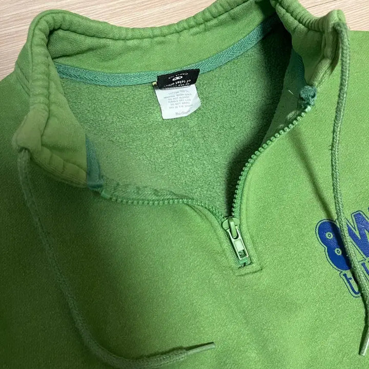 [BUNJANG] Teket Half-Zip Sweatshirt Green / 테켓 하프집업 맨투맨 그린