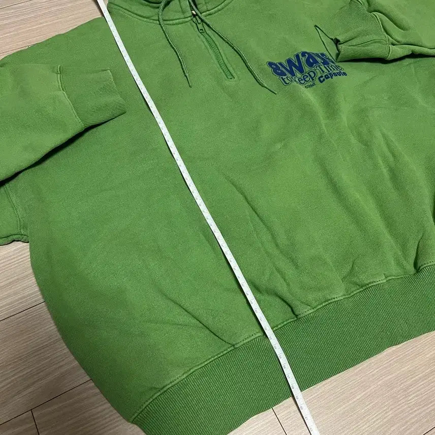 [BUNJANG] Teket Half-Zip Sweatshirt Green / 테켓 하프집업 맨투맨 그린