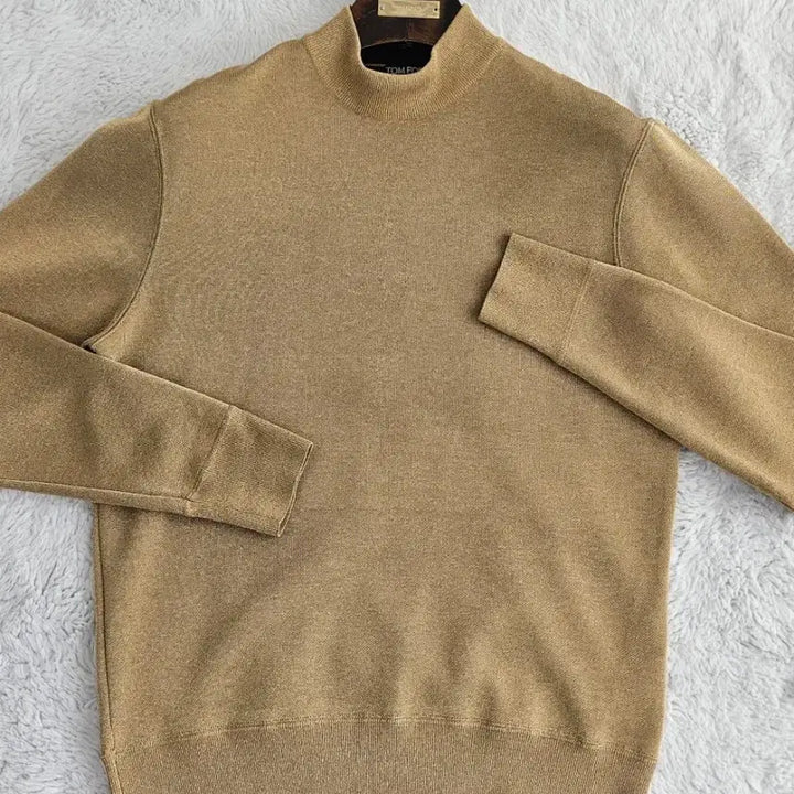 [BUNJANG] Tom Ford Gold Thread Half-Neck Knit Sweater / 톰포드 금사 하프넥 니트