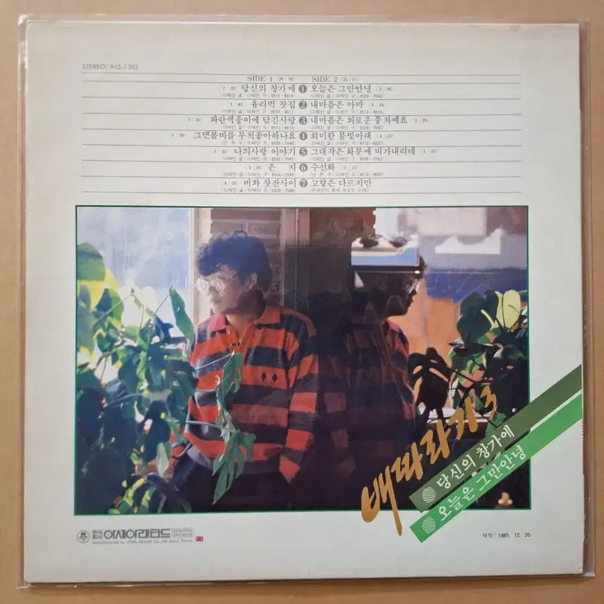 [BUNJANG] Baettaragi 3rd Album LP / 배따라기 3집 유리벽/찻잔/은지 LP