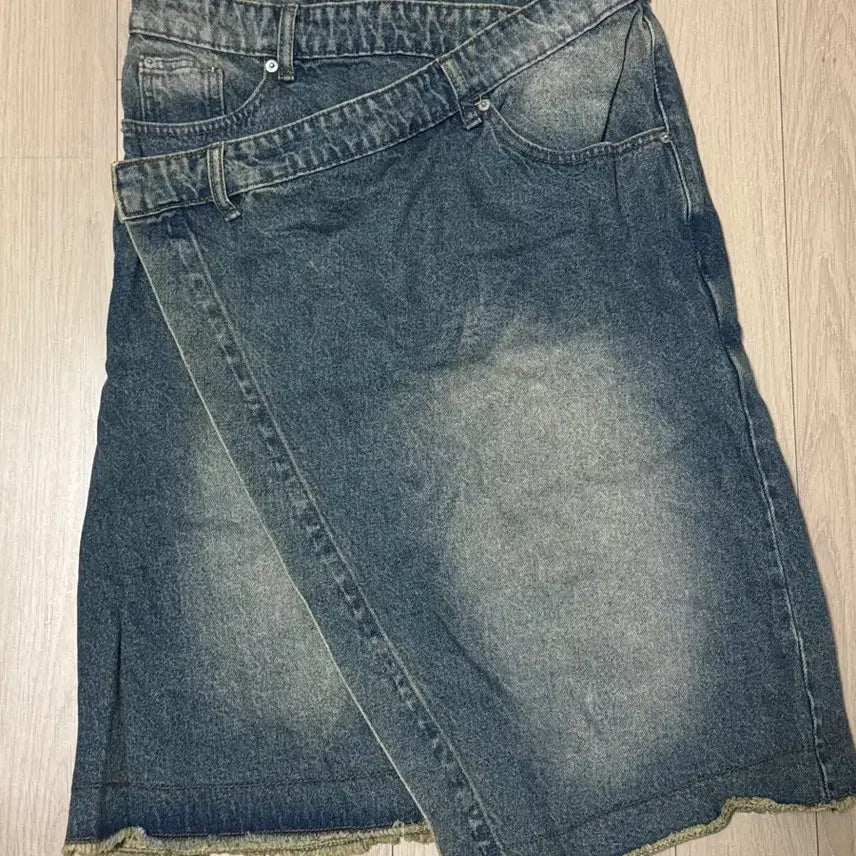 [BUNJANG] Millo Women Denim Wrap Skirt / 밀로 우먼 데님 랩 스커트