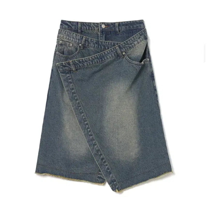[BUNJANG] Millo Women Denim Wrap Skirt / 밀로 우먼 데님 랩 스커트