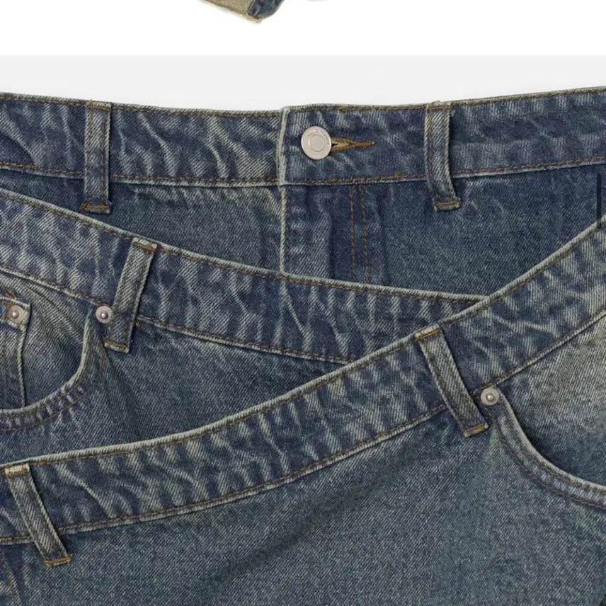 [BUNJANG] Millo Women Denim Wrap Skirt / 밀로 우먼 데님 랩 스커트