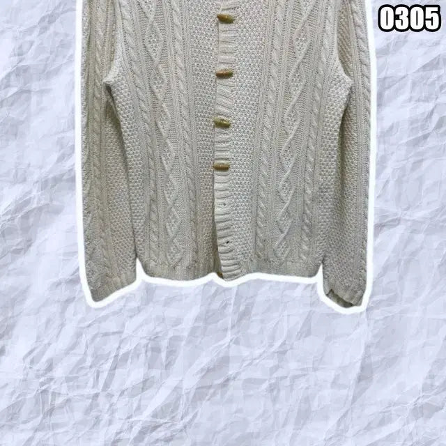 [BUNJANG] Burberry Blue Label Cable Knit Duffle Cardigan Jacket / L 버버리 케이블 떡볶이 니트 가디건 자켓 블루라벨