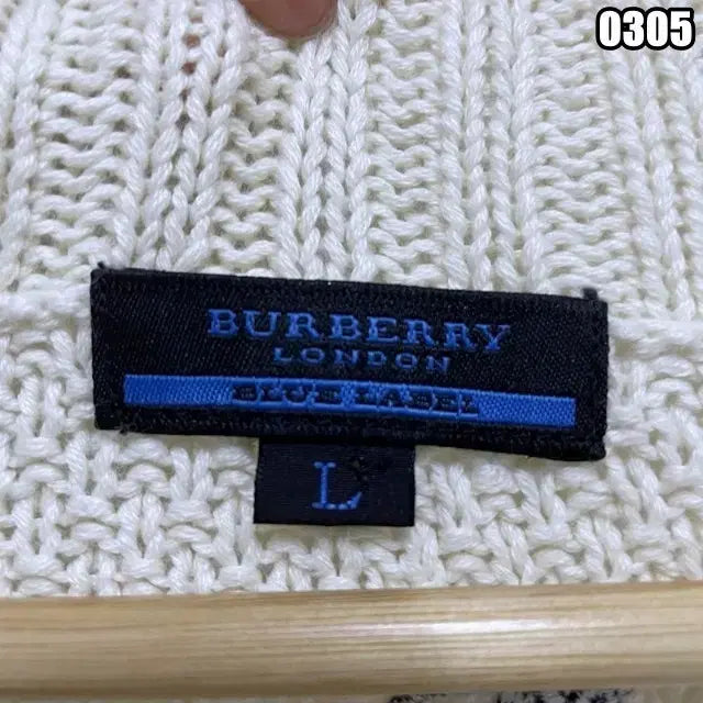 [BUNJANG] Burberry Blue Label Cable Knit Duffle Cardigan Jacket / L 버버리 케이블 떡볶이 니트 가디건 자켓 블루라벨