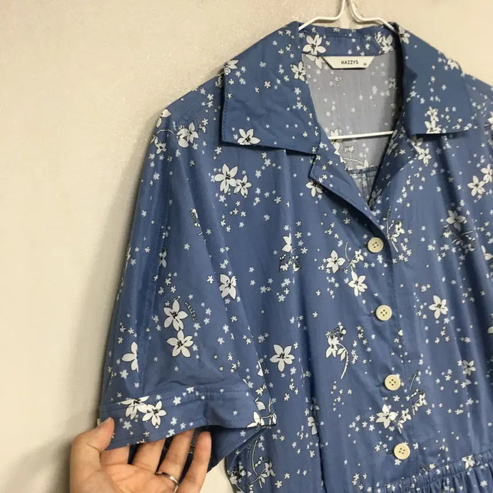 [BUNJANG] Hazzys Ladies Floral Shirt Dress / 23 헤지스 레이디스 플라워 셔츠 원피스 85