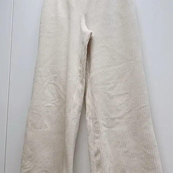 [BUNJANG] Ivory Corduroy Wide Pants / 아이보리 코듀로이 와이드 팬츠