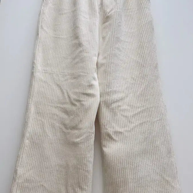 [BUNJANG] Ivory Corduroy Wide Pants / 아이보리 코듀로이 와이드 팬츠
