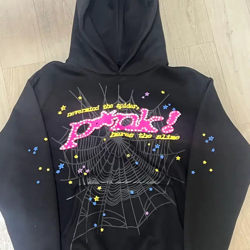 [BUNJANG] Sp5der Pink Hoodie / Sp5der p*nk