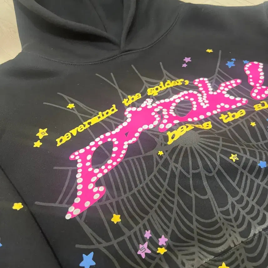[BUNJANG] Sp5der Pink Hoodie / Sp5der p*nk