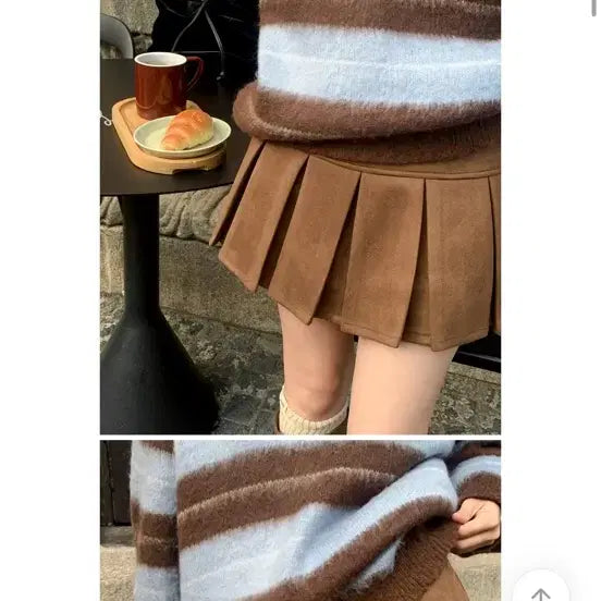 [BUNJANG] Attrangs Kim Ahob Pleated Mini Skirt Pants / 아뜨랑스 플리츠미니스커트팬츠 김아홉 모리걸 프롬비기닝